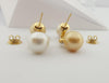JE0487R - South Sea Pearl & Diamond Earrings Set in 18 Karat Gold Setting