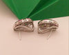 SJ1873 - Tsavorite with Pink Sapphire Sea Shell Earrings Set in 18 Karat White Gold