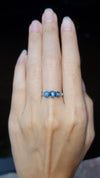 JR0308P - Blue Star Sapphire & Diamond Ring Set in 18 Karat White Gold Setting