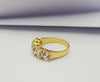 SJ2965 - White Sapphire Ring Set in 18 Karat Gold Settings