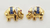 JE0205T - Blue Sapphire & Diamond Earrings set in 18 Karat Gold Setting