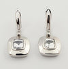 SJ2899 - White Sapphire Earrings set in 18 Karat White Gold Settings