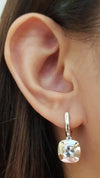 SJ2899 - White Sapphire Earrings set in 18 Karat White Gold Settings