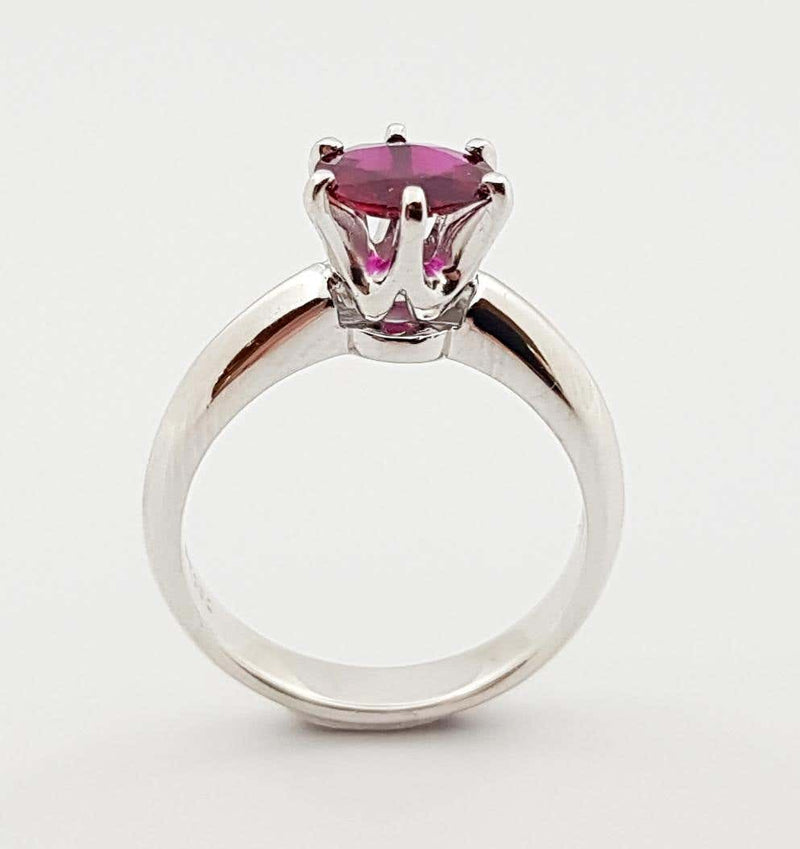 SJ2792 - Ruby Engagement Ring Set in Platinum 950 Settings