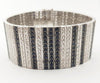 SJ3151 - Black Sapphire with White Sapphire Bracelet set in Silver Settings
