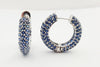 J4987 - Blue Sapphire Earrings set in Silver Setting