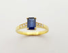 SJ2953 - Blue Sapphire with Diamond Ring Set in 18 Karat Gold Settings