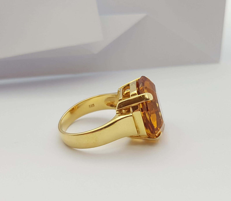 SJ2794 - Citrine Ring Set in 14 Karat Gold Settings