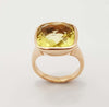 SJ2806 - Lemon Quartz Ring Set in 14 Karat Rose Gold Settings