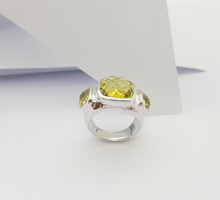 SJ6409 - Lemon Quartz Ring set in Silver Settings