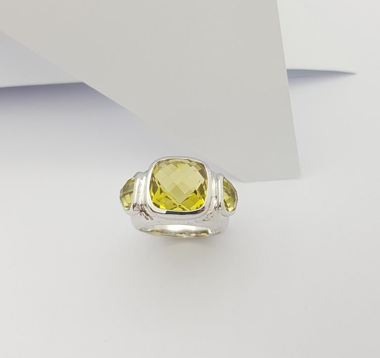 SJ6409 - Lemon Quartz Ring set in Silver Settings