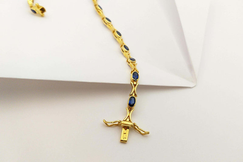 SJ6035 - Blue Sapphire Bracelet Set in 18 Karat Gold Settings