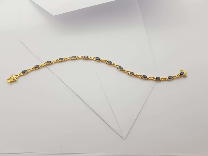 SJ6035 - Blue Sapphire Bracelet Set in 18 Karat Gold Settings