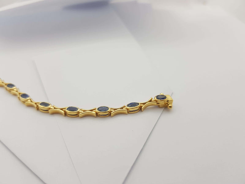 SJ6035 - Blue Sapphire Bracelet Set in 18 Karat Gold Settings