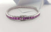 SJ2386 - Pink Sapphire Bracelet Set in 18 Karat White Gold Settings