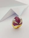 SJ2512 - Ruby with Diamond  Ring Set in 18 Karat Gold Settings