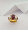 SJ2965 - Ruby with Diamond Ring Set in 18 Karat Gold Settings