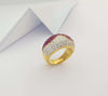 SJ2912 - Ruby with Diamond Ring Set in 18 Karat Gold Settings