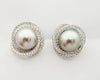JE0161T - South Sea Pearl & Diamond Earrings Set in 18 Karat White Gold Setting