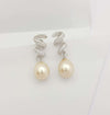 JE0261T - South Sea Pearl & Diamond Earrings Set in 18 Karat White Gold Setting