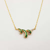 SJ2913 - Emerald with Diamond Necklace Set in 18 Karat Gold Setting