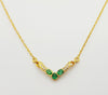SJ2848 - Emerald with Diamond Necklace Set in 18 Karat Gold Setting