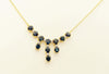 SJ2909 - Blue Sapphire with Diamond Necklace Set in 18 Karat Gold Settings