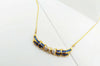 SJ2926 - Blue Sapphire with Diamond Necklace Set in 18 Karat Gold Settings