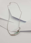 SJ2927 - Emerald with Diamond Necklace Set in 18 Karat White Gold Settings