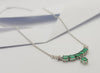 SJ2846 - Emerald with Diamond Necklace Set in 18 Karat White Gold Settings
