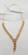 SJ2511 - Ruby with Diamond Necklace Set in 18 Karat Gold Setting