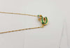 SJ2925 - Emerald with Diamond Necklace Set in 18 Karat Gold Setting