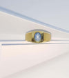 JR1420Y - Blue Star Sapphire Ring Set in 18 Karat Gold Setting