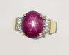 SJ3224 - Star Ruby with Diamond Ring Set in 18 Karat Gold Settings