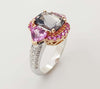 SJ3226 - Spinel, Pink Sapphire and Diamond Ring Set in 18 Karat White Gold Settings