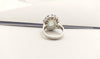 SJ3065 - Prehnite, Tanzanite with Cubic Zirconia Ring set in Silver Settings