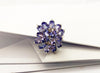 SJ3072 - Tanzanite with Cubic Zirconia Ring set in Silver Settings