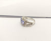 SJ3087 - Tanzanite with Cubic Zirconia Ring set in Silver Settings