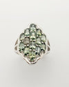 SJ2851 - Green Sapphire Ring set in Silver Settings