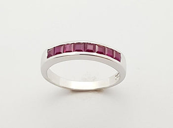 SJ3052 - Ruby Ring set in Silver Settings