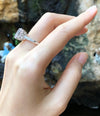 SJ1206 - Morganite with Diamond Ring Set in 18 Karat White Gold Settings