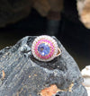 SJ6098 - Blue Sapphire with Pink Sapphire and Diamond Ring Set in 18 Karat Rose Gold