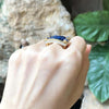 SJ2509 - Blue Sapphire with Diamond Ring Set in 18 Karat Gold Settings