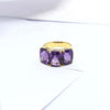 SJ3230 - Amethyst 6.30 Carats Ring Set in 18 Karat Gold Settings