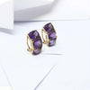 SJ3223 - Amethyst Earrings Set in 18 Karat Gold Settings