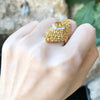 SJ3143 - Yellow Sapphire and Diamond Ring Set in 18 Karat Gold Settings