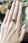 SJ2930 - Ruby with Diamond Ring Set in 18 Karat Rose Gold Settings