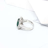 SJ6265 - Certified 4cts Zambian Emerald with Diamond Ring Set in 18 Karat White Gold