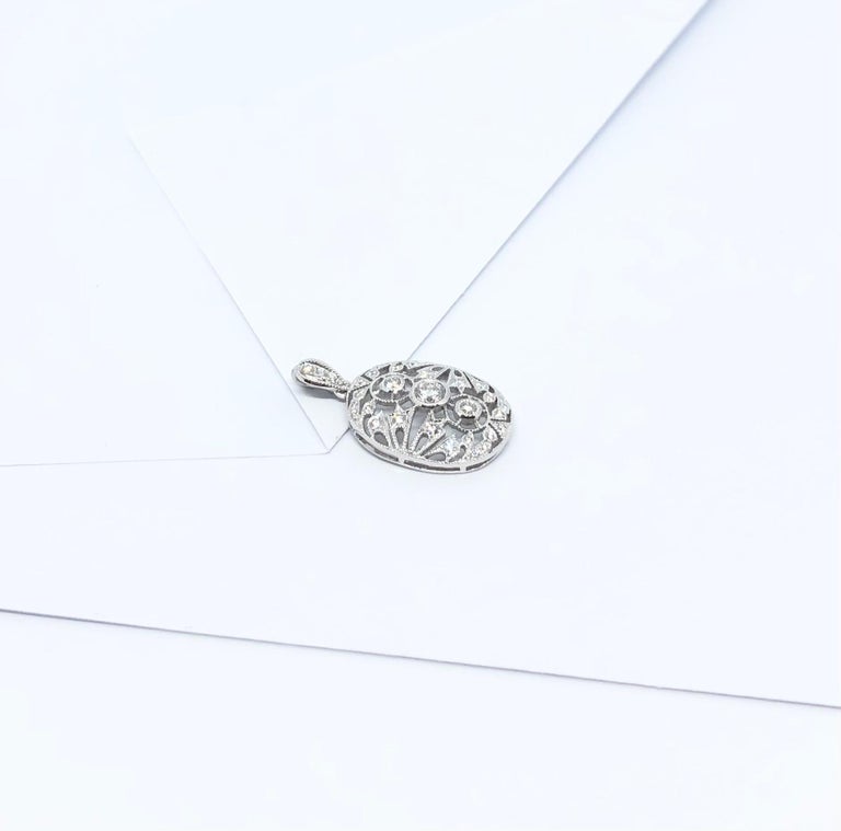 SJ2890 - Diamond Pendant Set in 18 Karat White Gold Settings