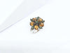 SJ6414 - Tourmaline, Sapphire and Tsavorite Ring set in Silver Settings